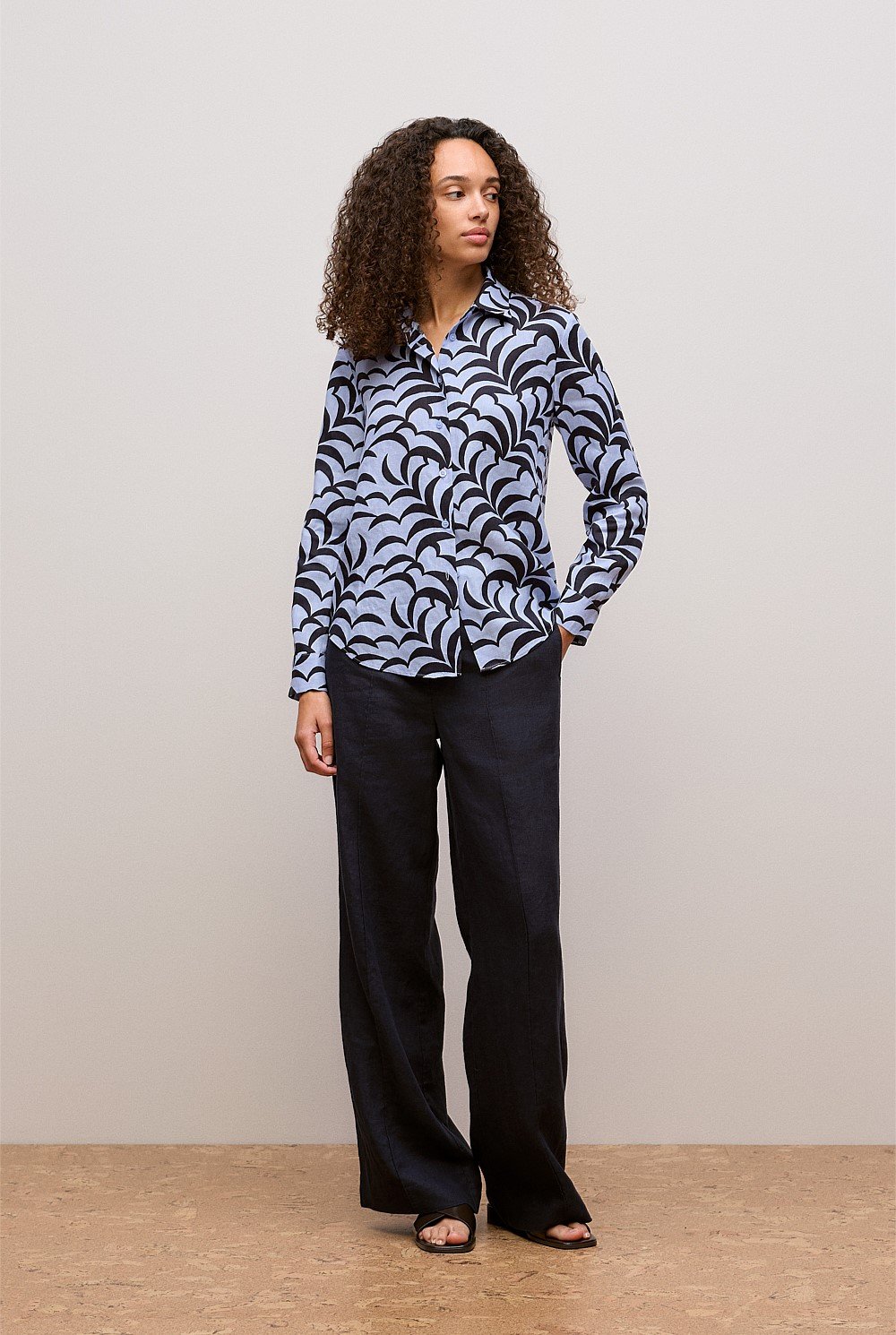 Fern Leaf Linen Shirt