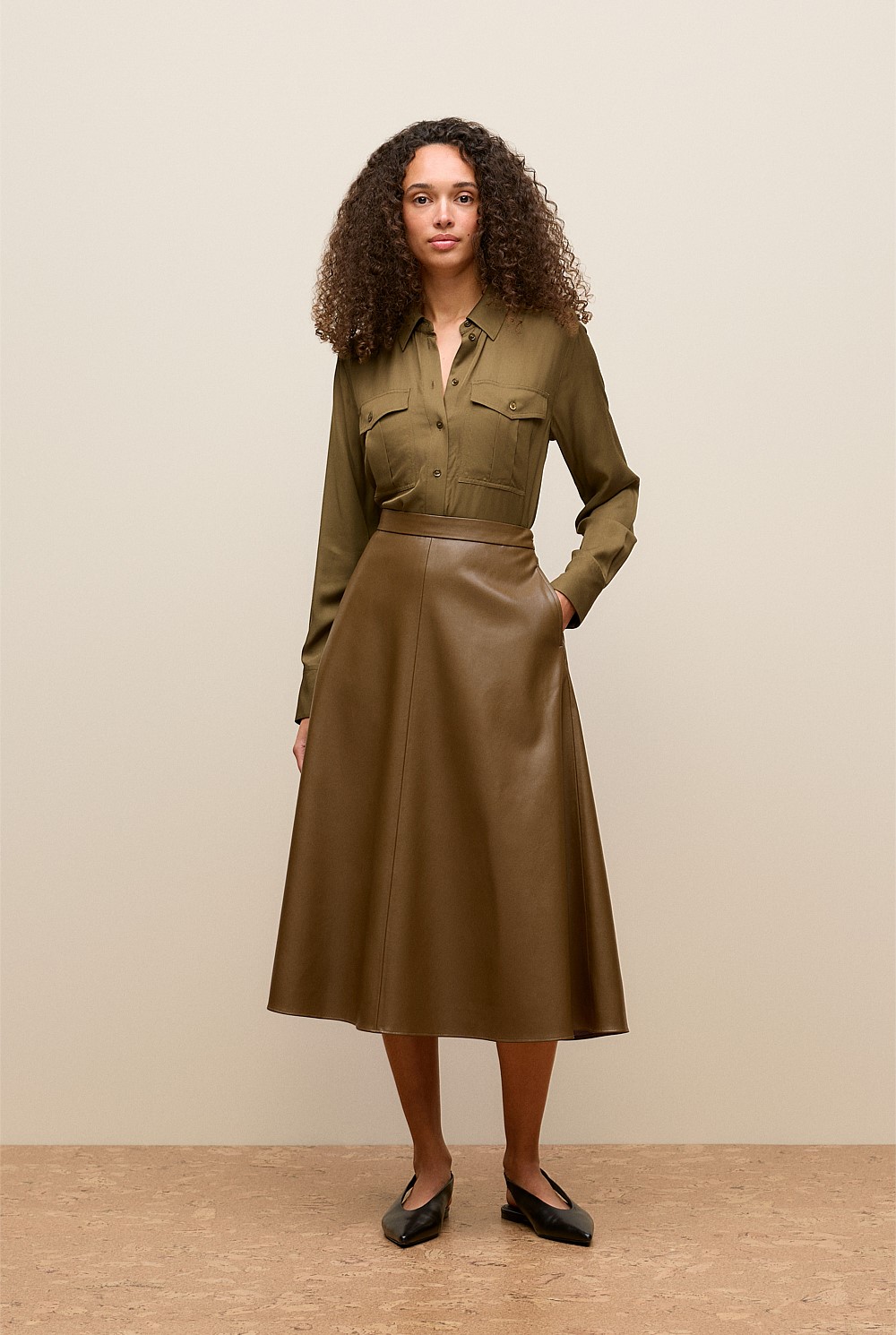 Soft Twill Pocket Detail Shirt