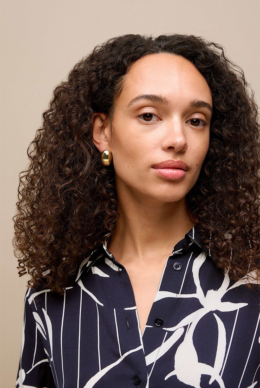 Floral Stripe Twill Shirt