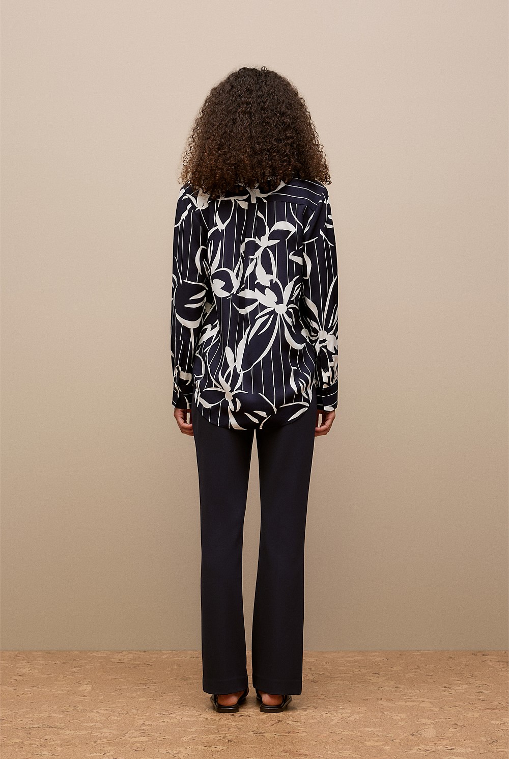 Floral Stripe Twill Shirt