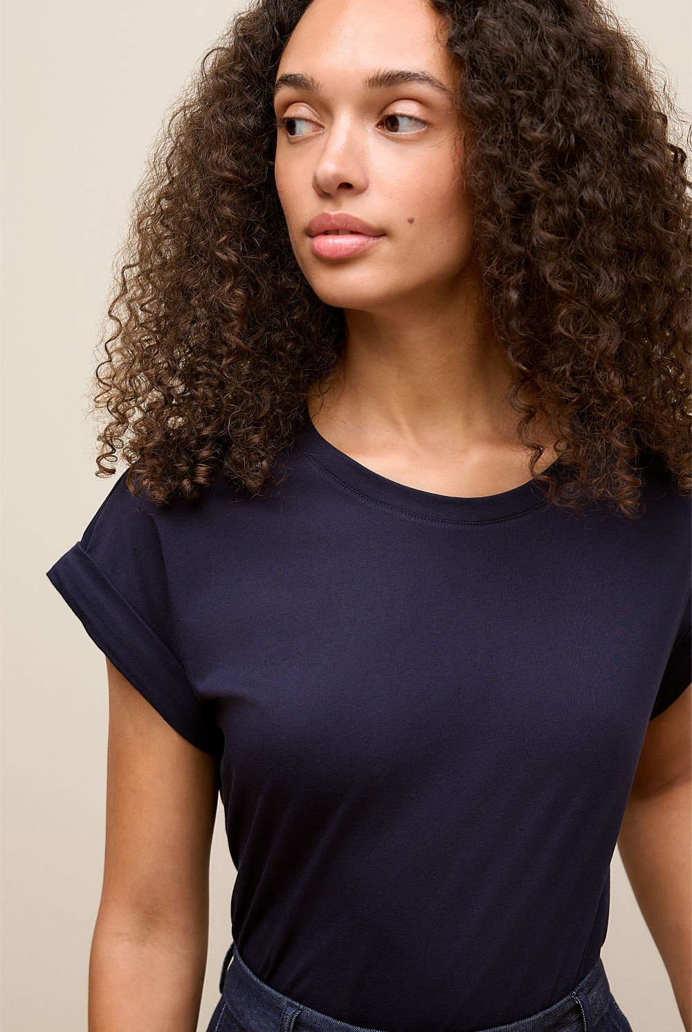 Australian Cotton Cuff Sleeve T-shirt