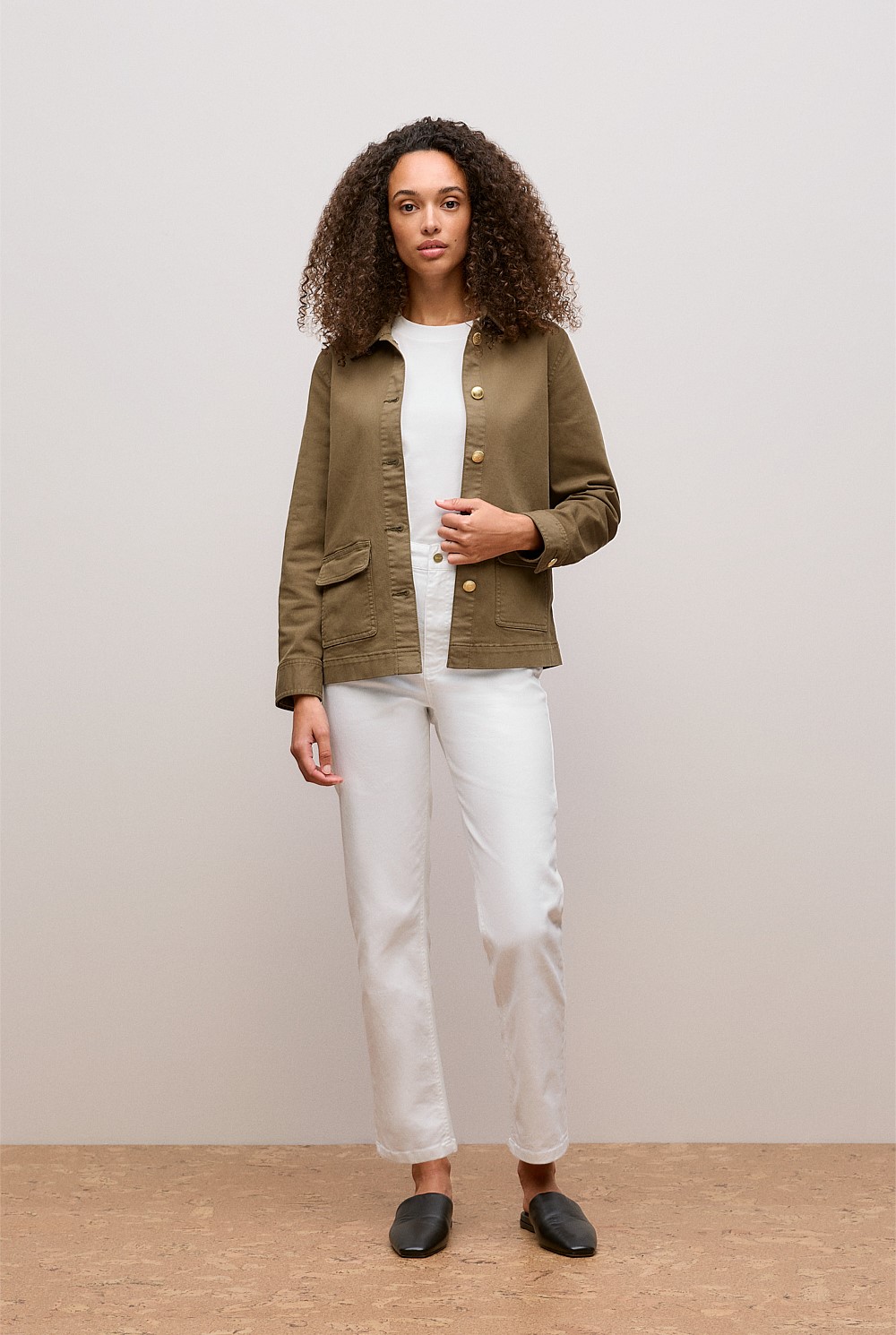 Australian Cotton Blend Pocket Detail Jacket