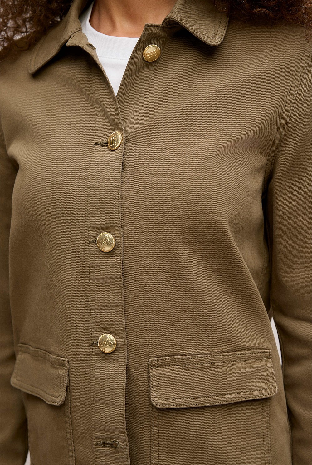 Australian Cotton Blend Pocket Detail Jacket