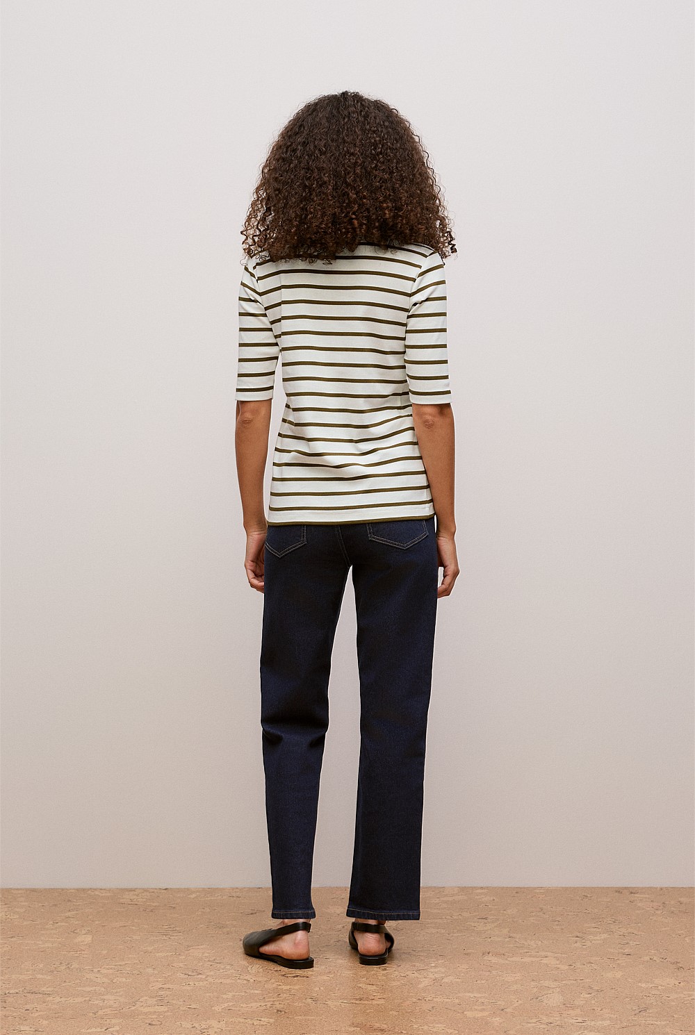 Australian Cotton Stripe Half Sleeve T-shirt
