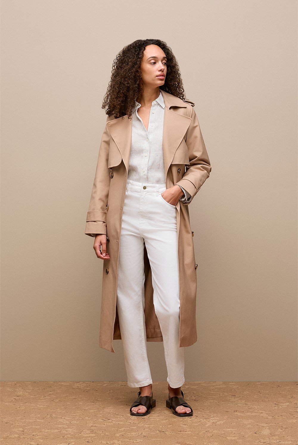 Linen Stripe Long Sleeve Shirt