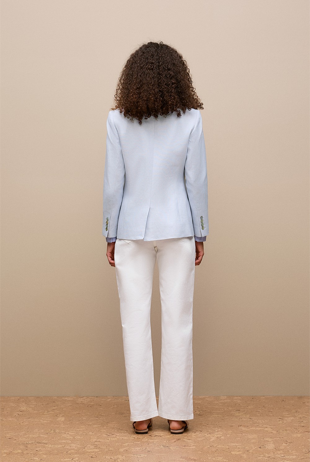 Cotton Linen Textured Blazer