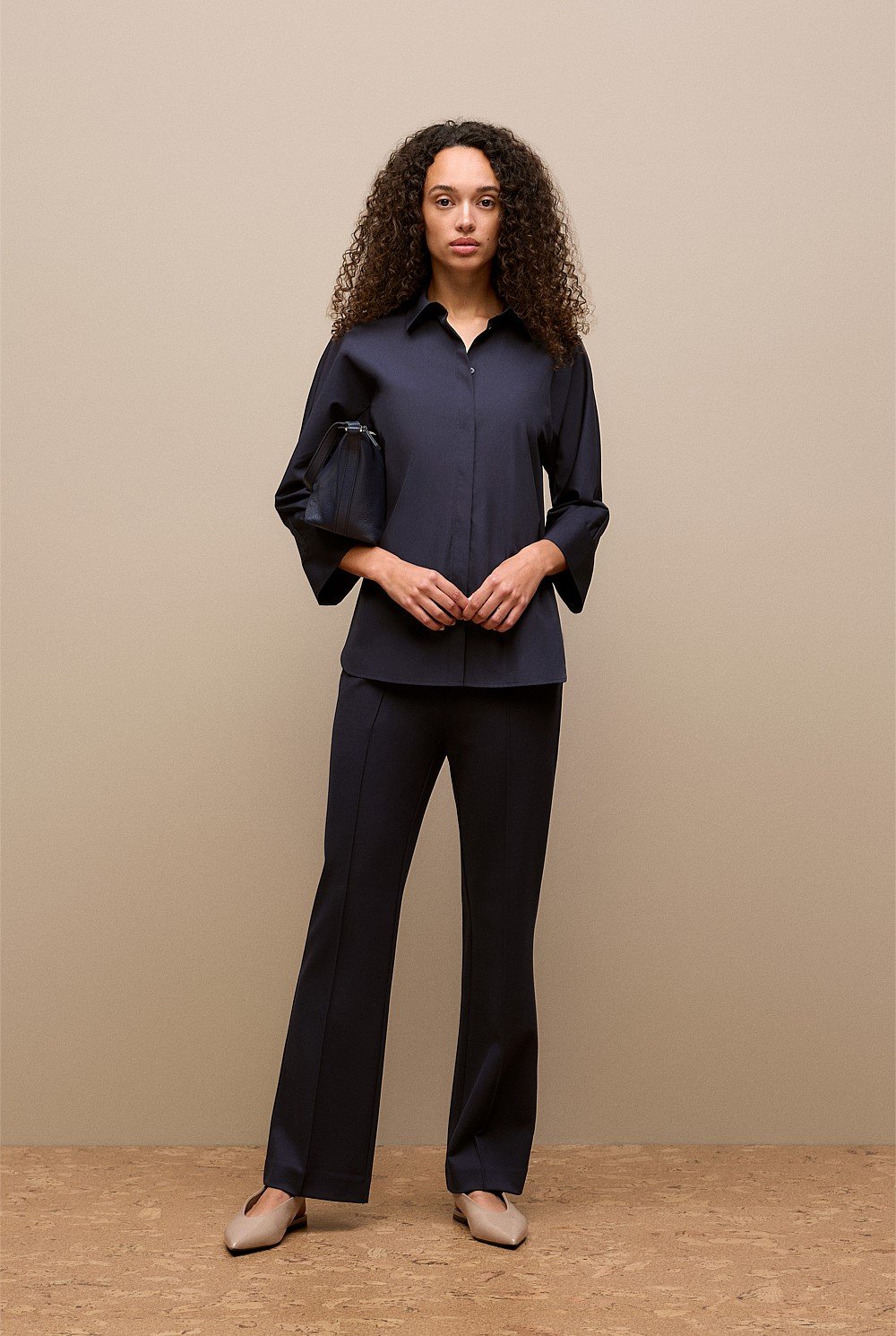 Poplin Boxy Monogram Shirt