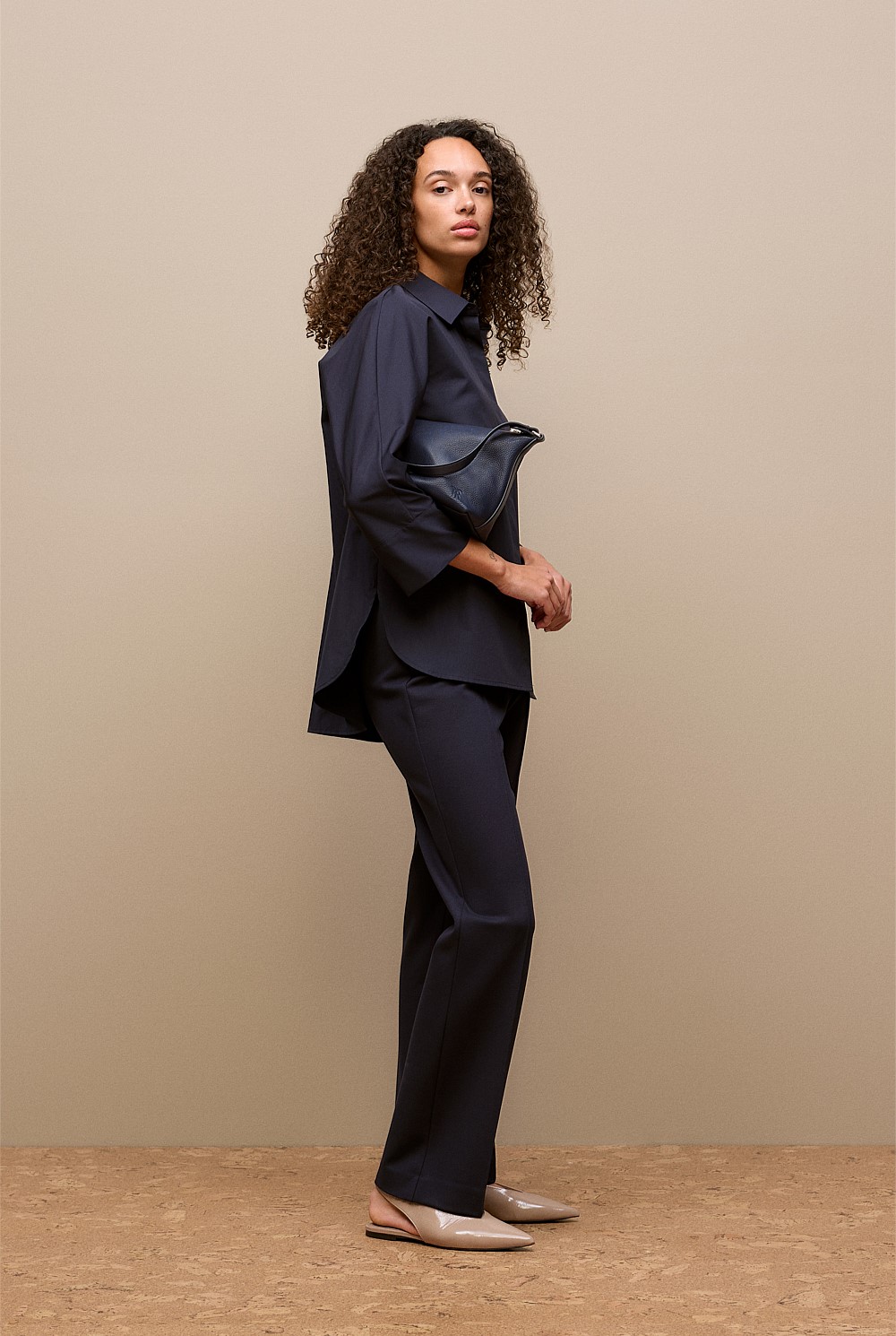 Poplin Boxy Monogram Shirt