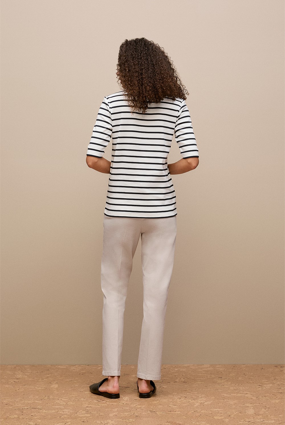 Australian Cotton Stripe Half Sleeve T-shirt