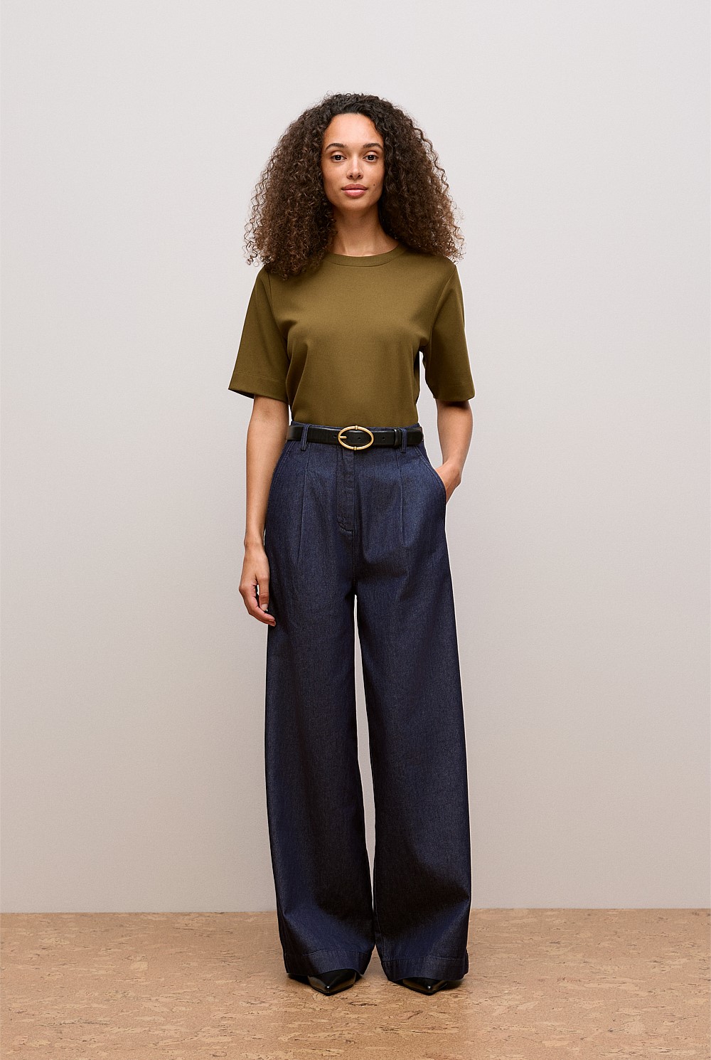 Modal Cotton Boxy Crew T-shirt