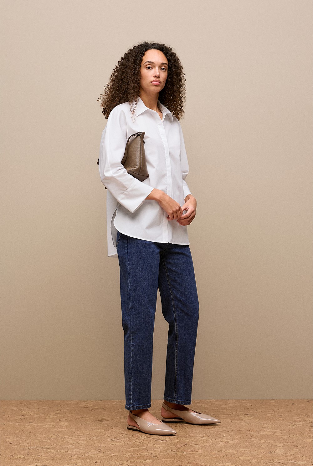 Poplin Boxy Monogram Shirt