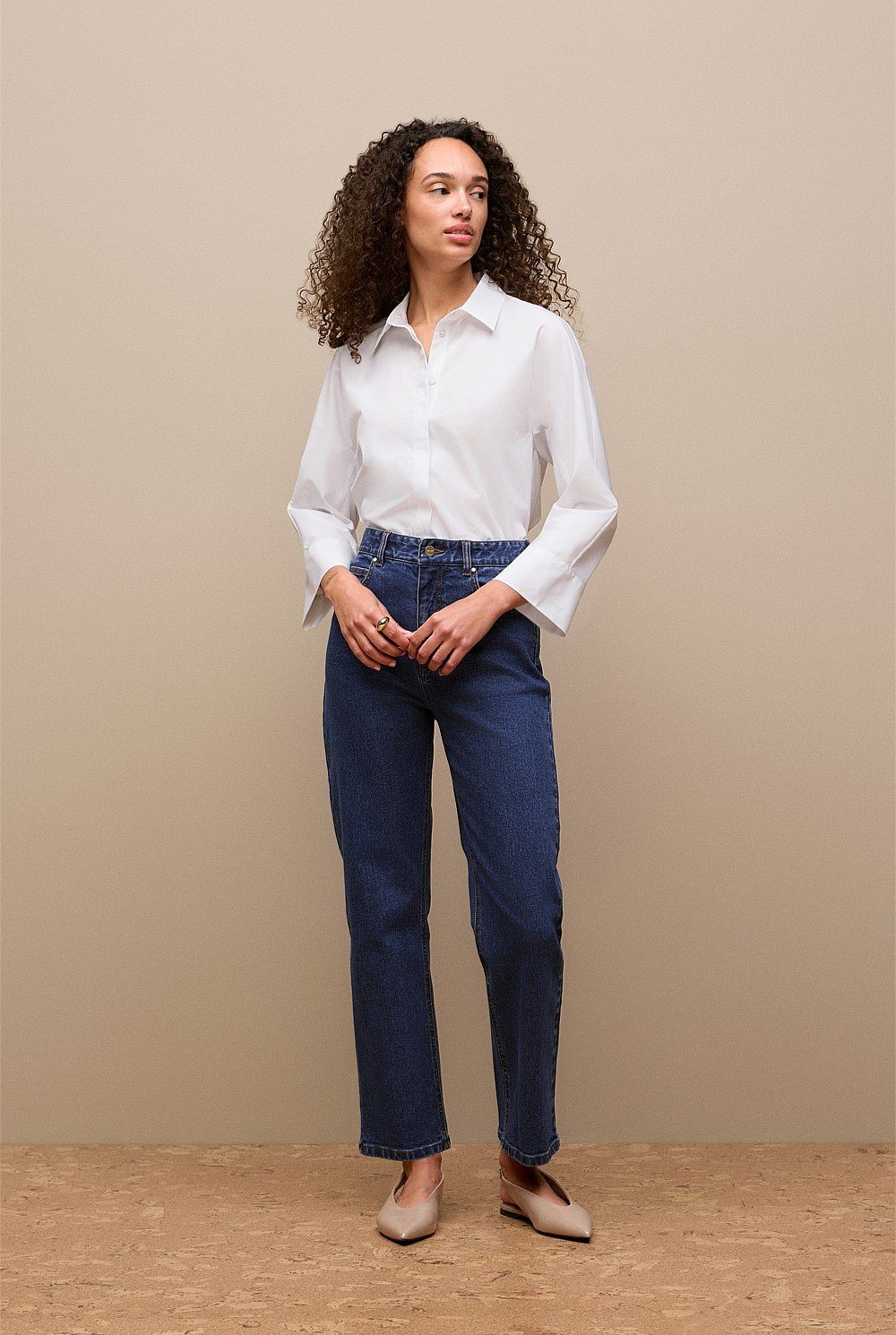 High Rise Straight Leg Jean
