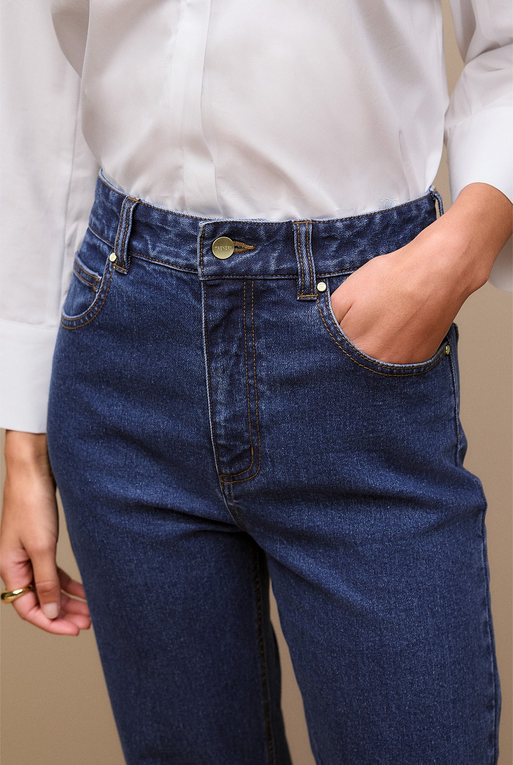 High Rise Straight Leg Jean
