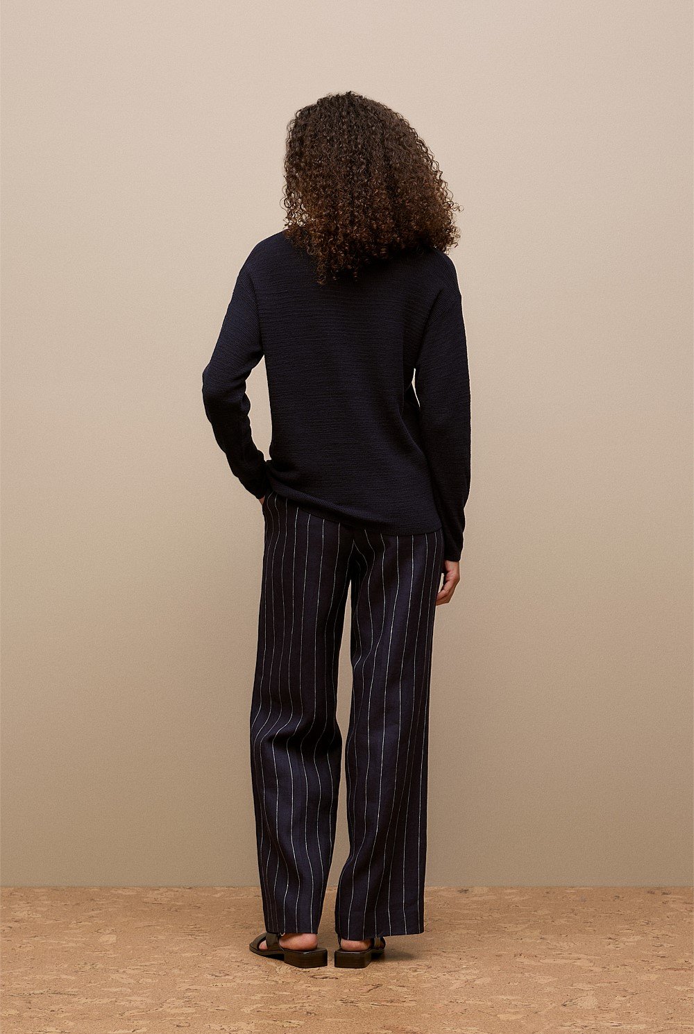 Cotton Linen Lightweight Crew Knit