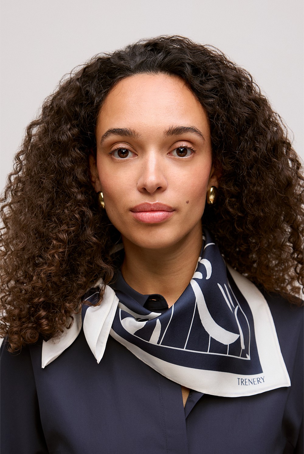 Floral Stripe Silk Twill Neckerchief