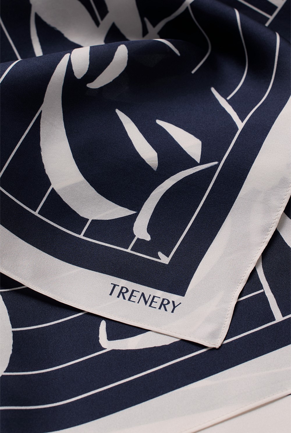 Floral Stripe Silk Twill Neckerchief
