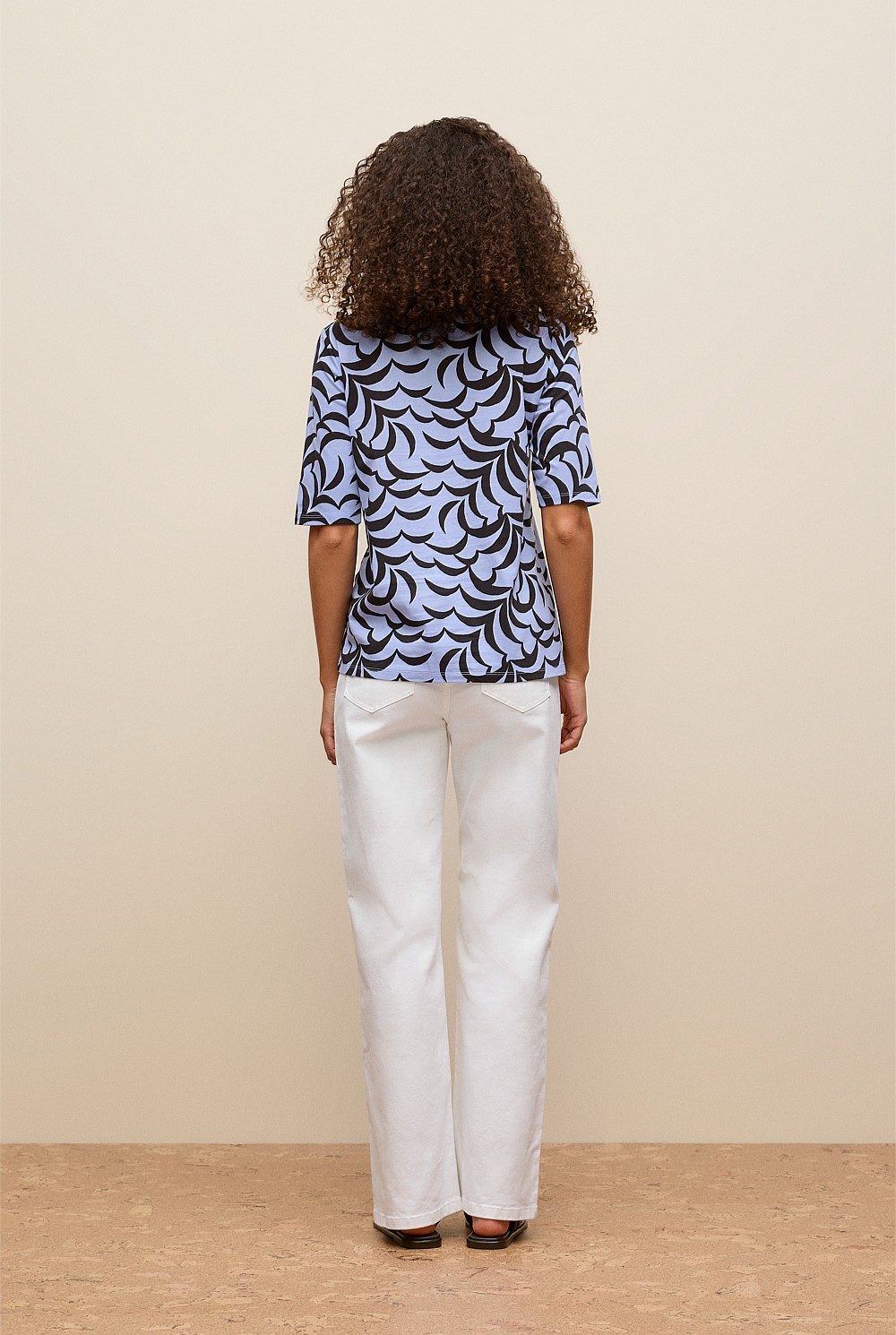 Fern Leaf Australian Cotton Half Sleeve T-shirt