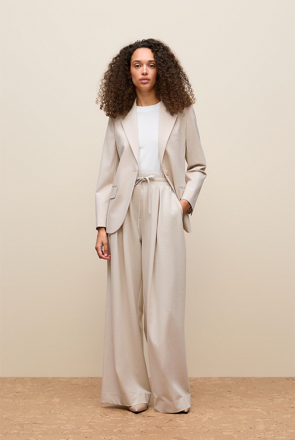 Ponte Wide Leg Pull On Pant