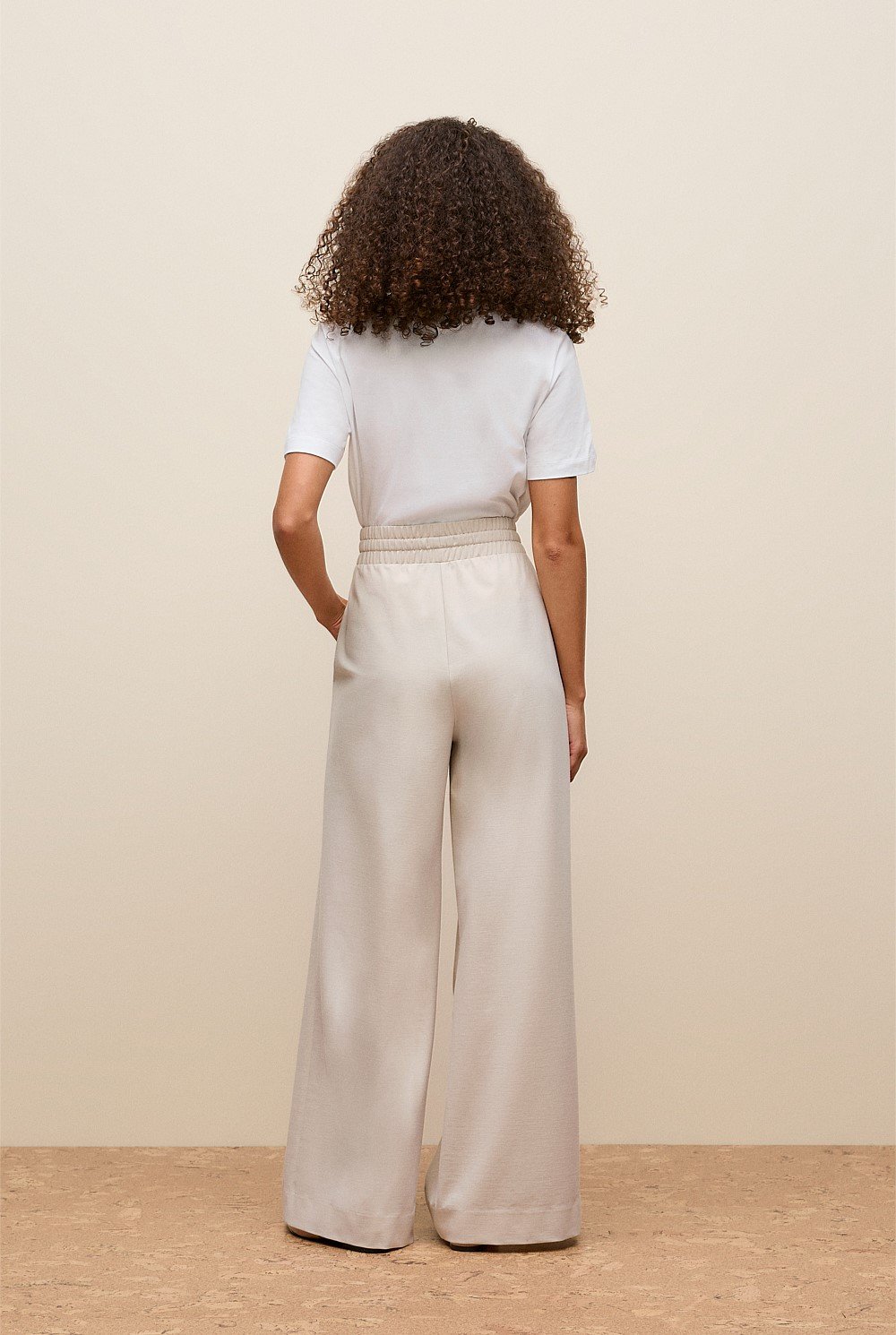 Ponte Wide Leg Pull On Pant