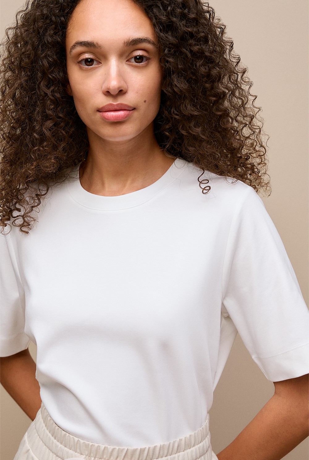 Modal Cotton Boxy Crew T-shirt