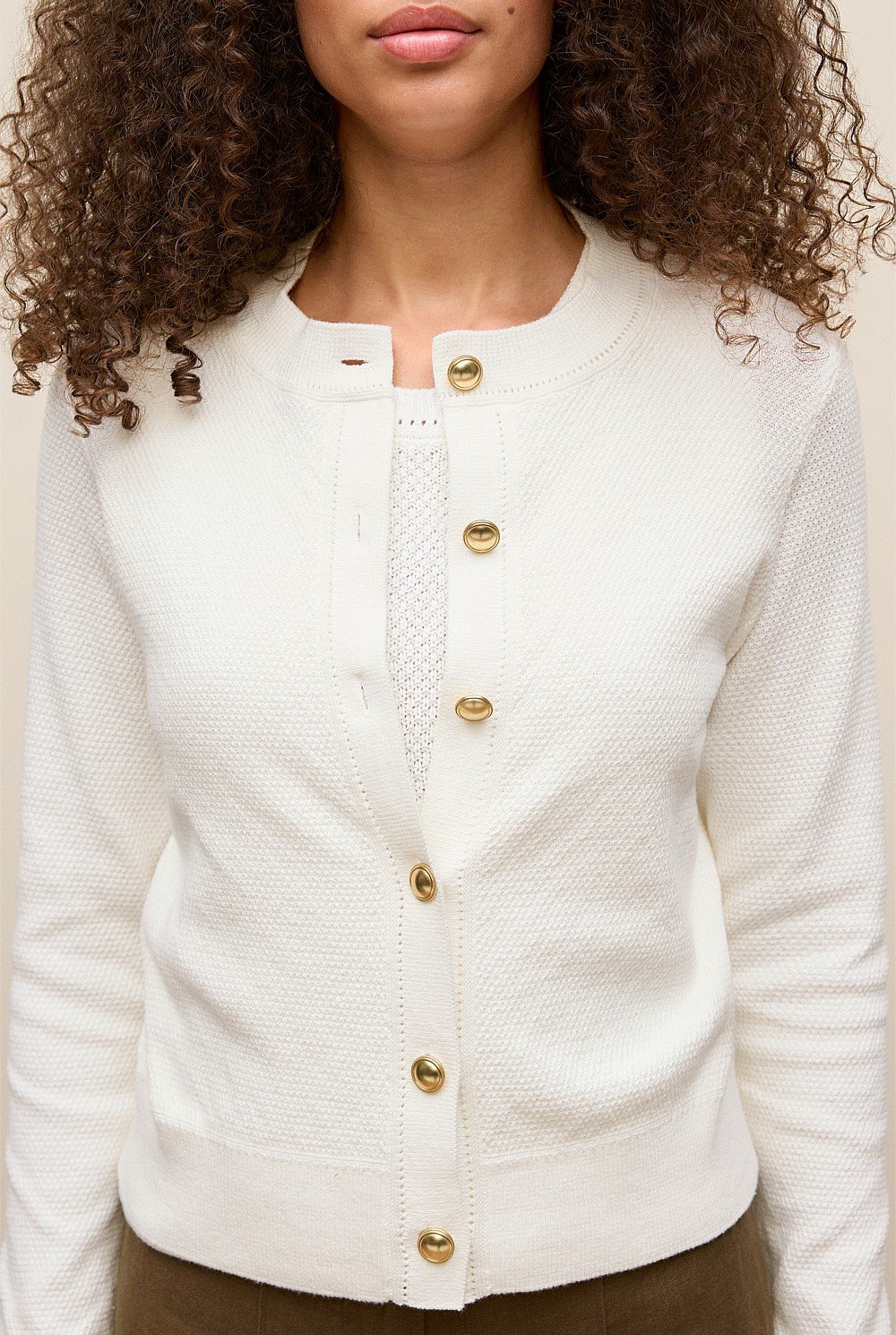 Cotton Texture Knit Cardigan