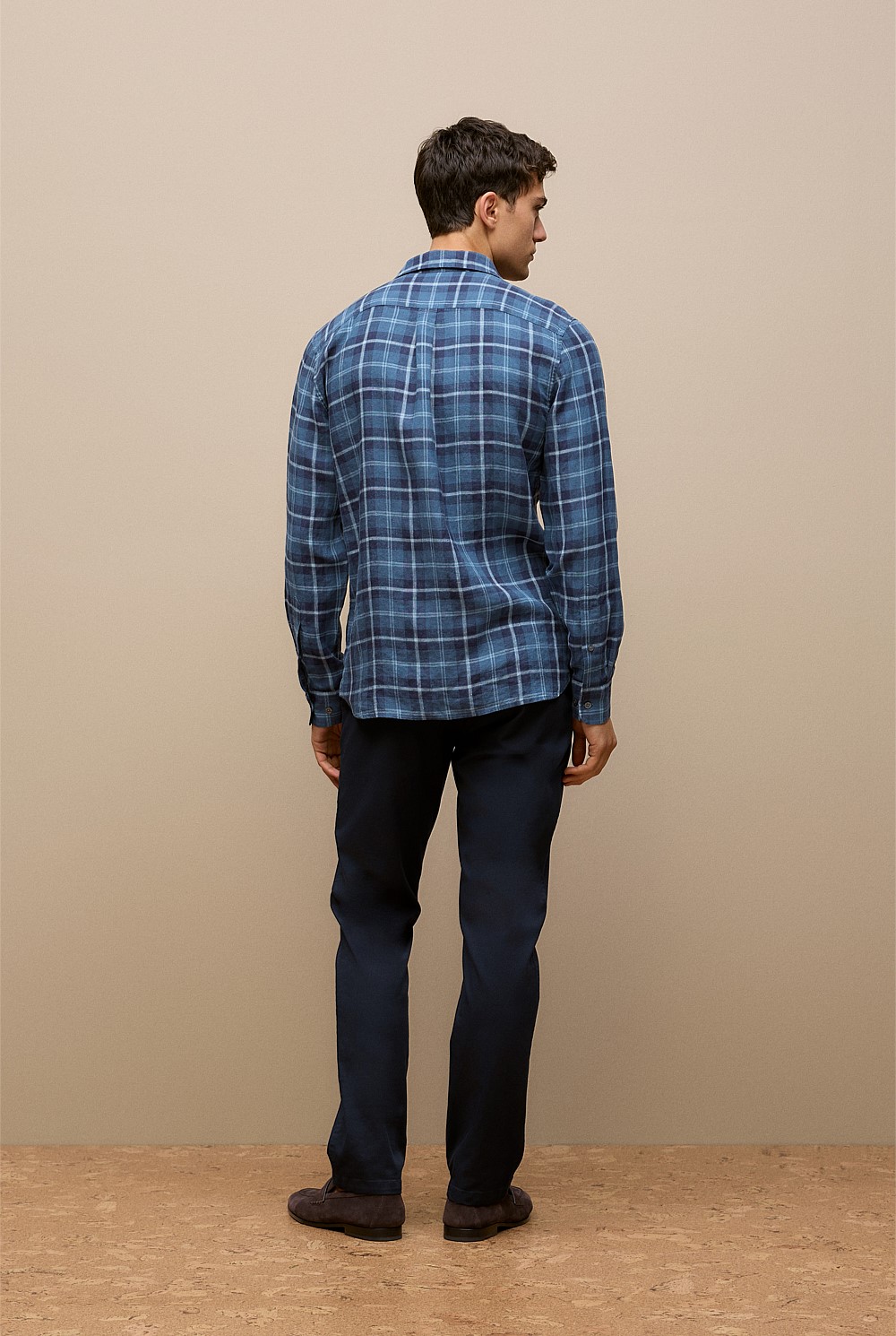 Regular Fit Linen Classic Check Shirt