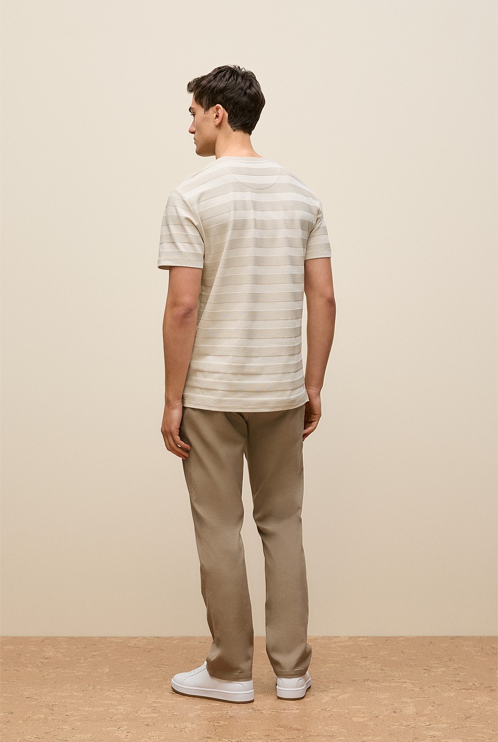 Textured Stripe Crew T-shirt