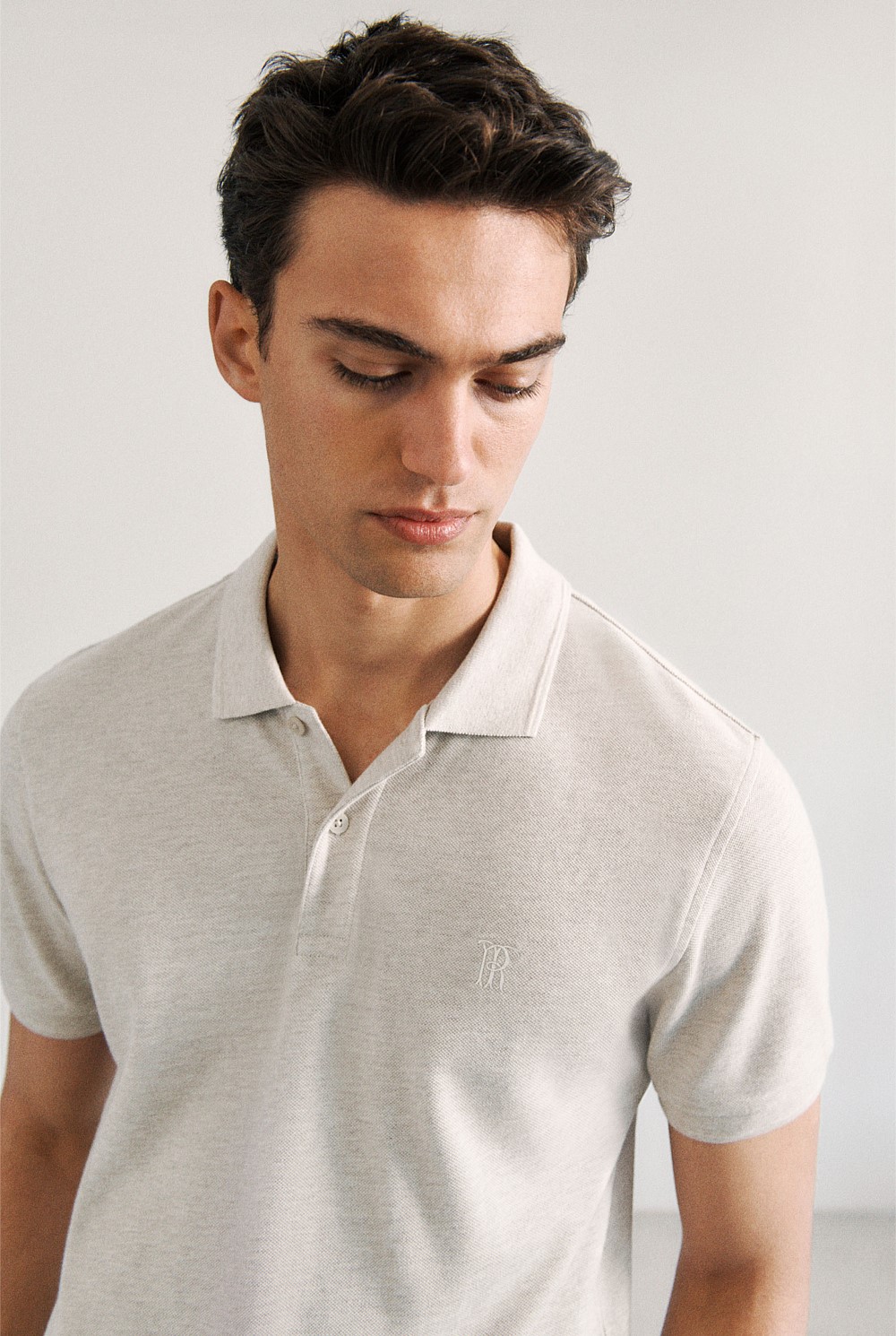 Pique Marle Monogram Polo
