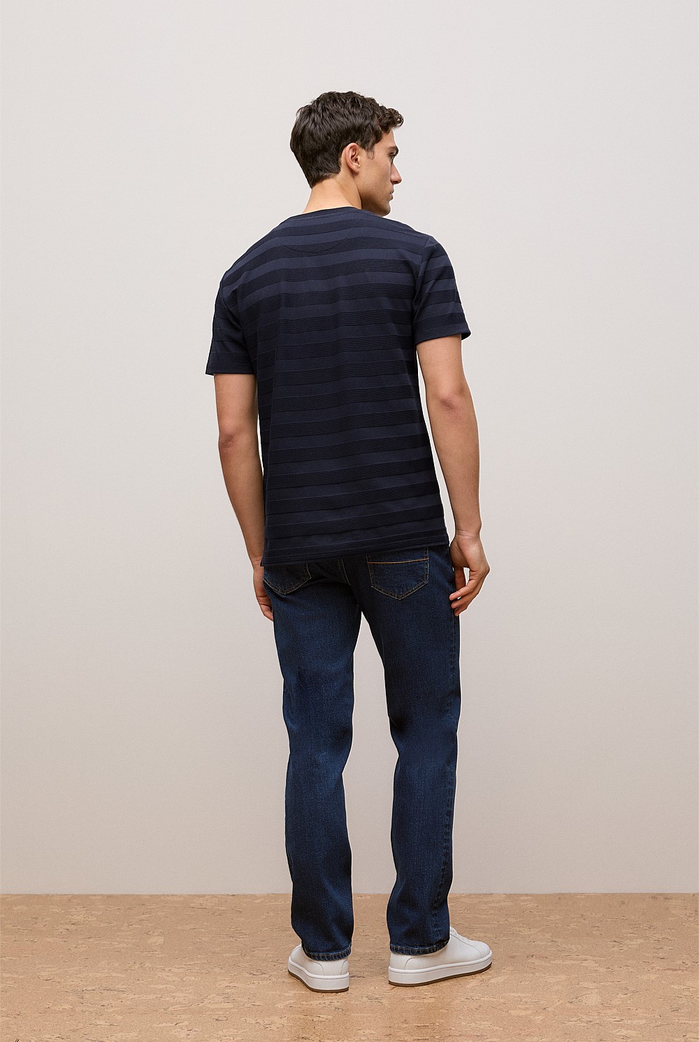 Textured Stripe Crew T-shirt