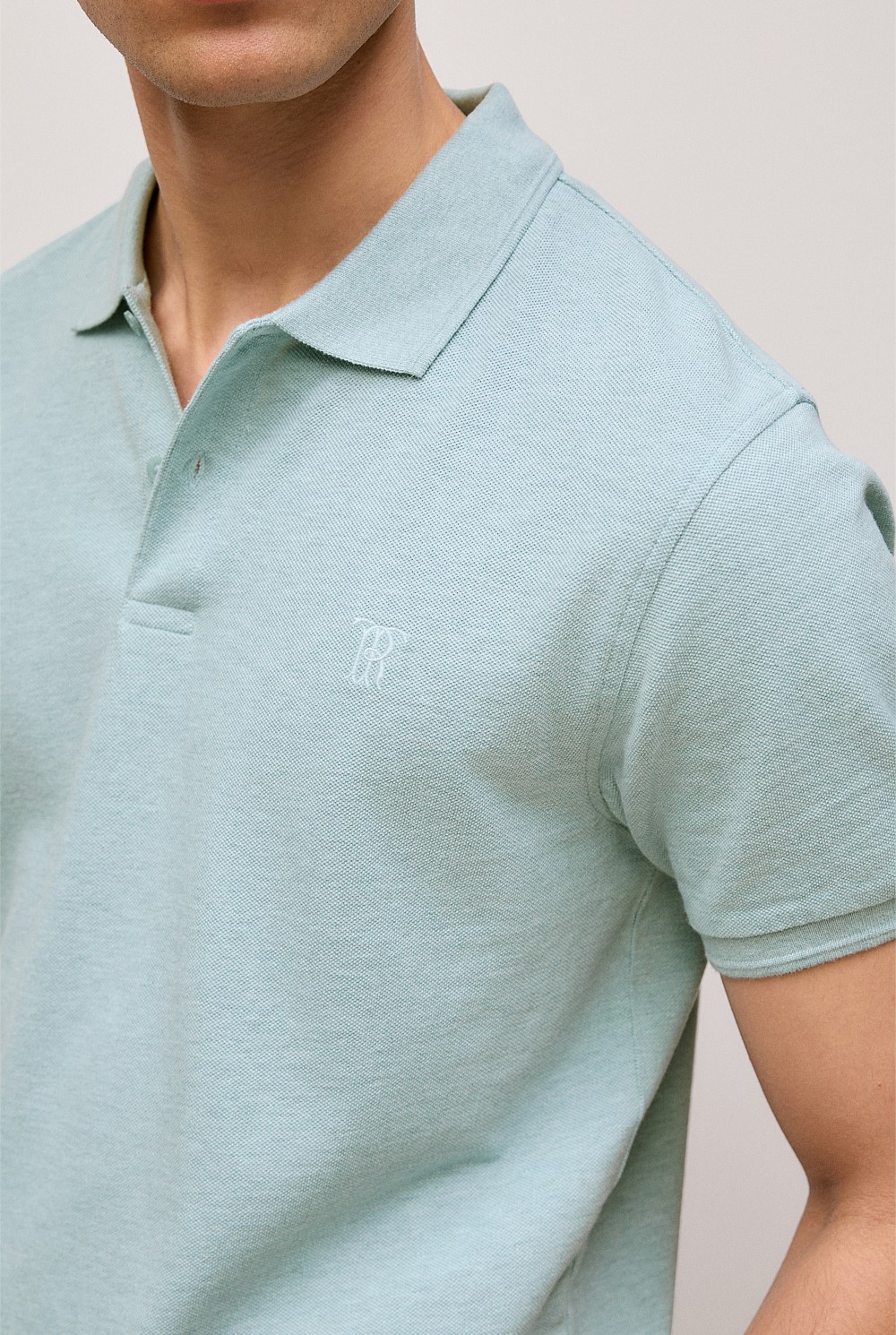 Pique Marle Monogram Polo