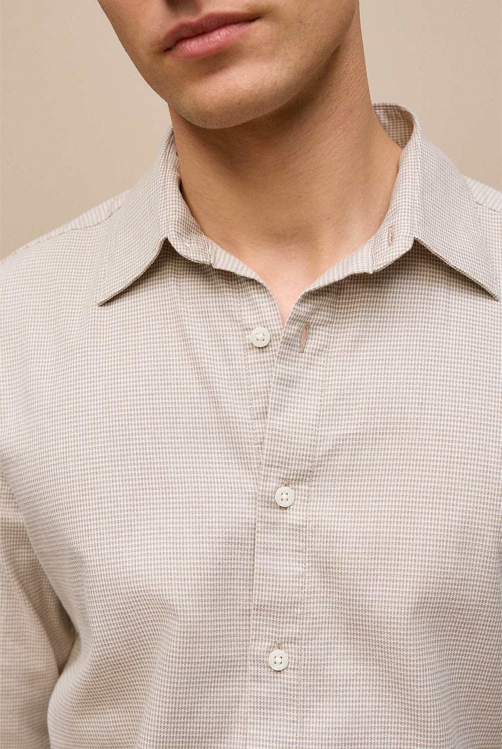 Tailored Fit Puppytooth Check Shirt