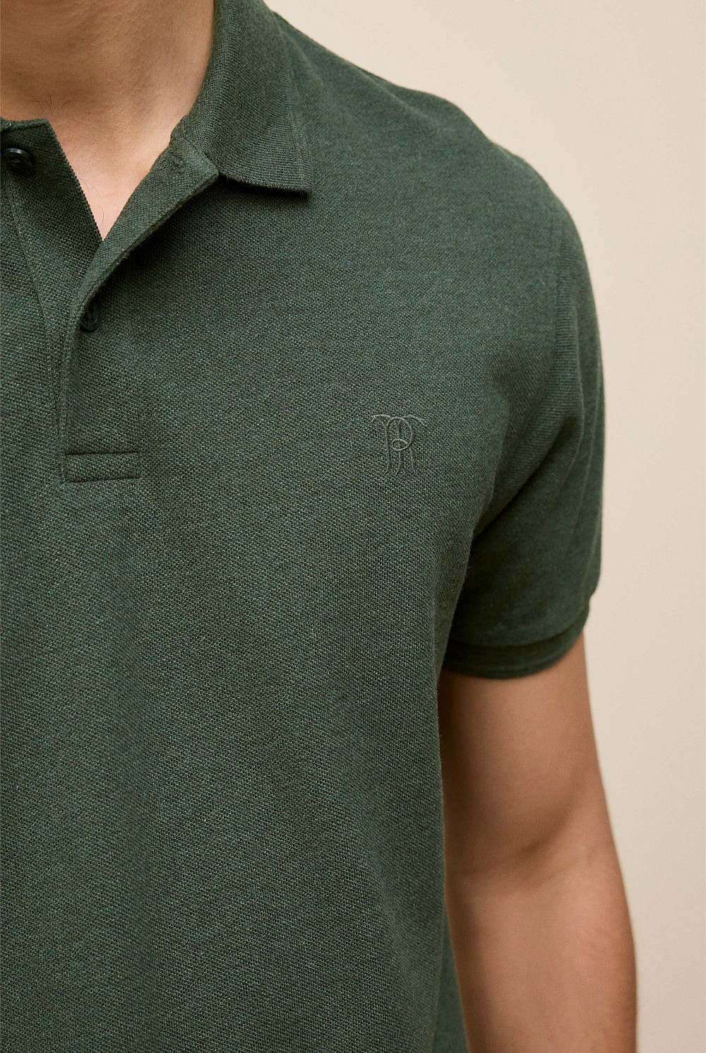Pique Marle Monogram Polo