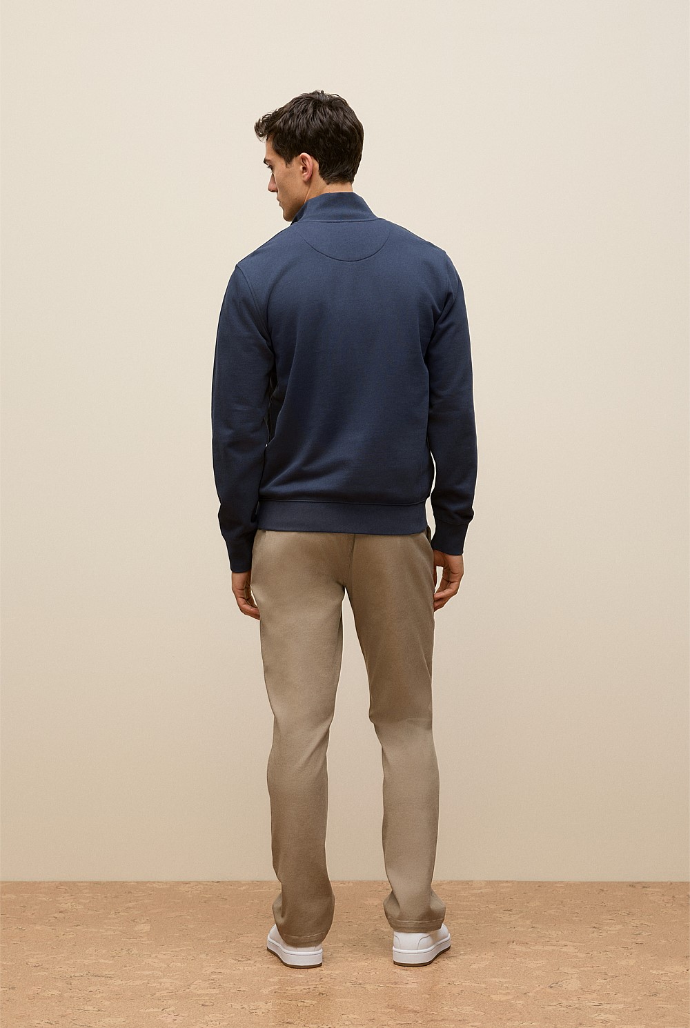 Cotton Zip Through Monogram Sweat