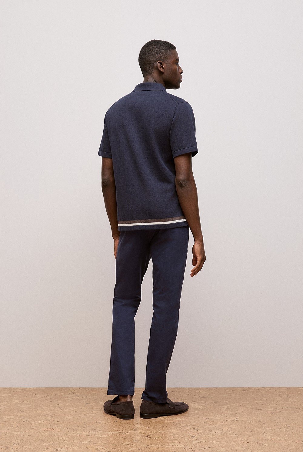 Cotton Silk Graphic Knit Shirt