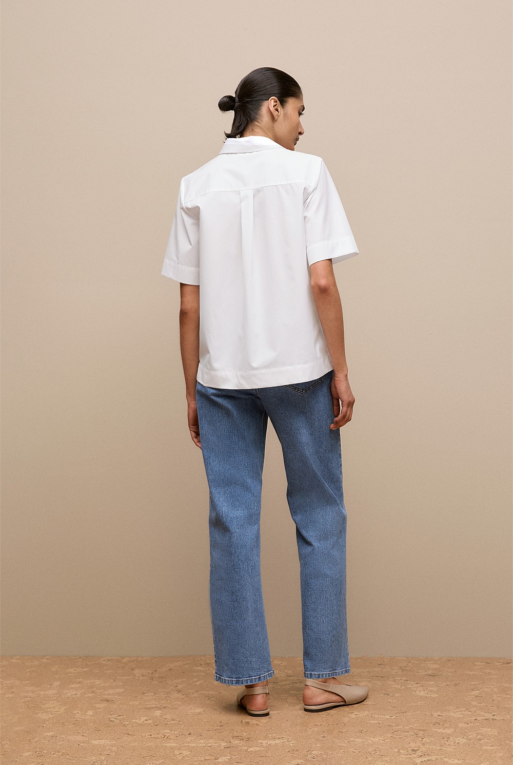 Cotton Poplin Short Sleeve Shirt