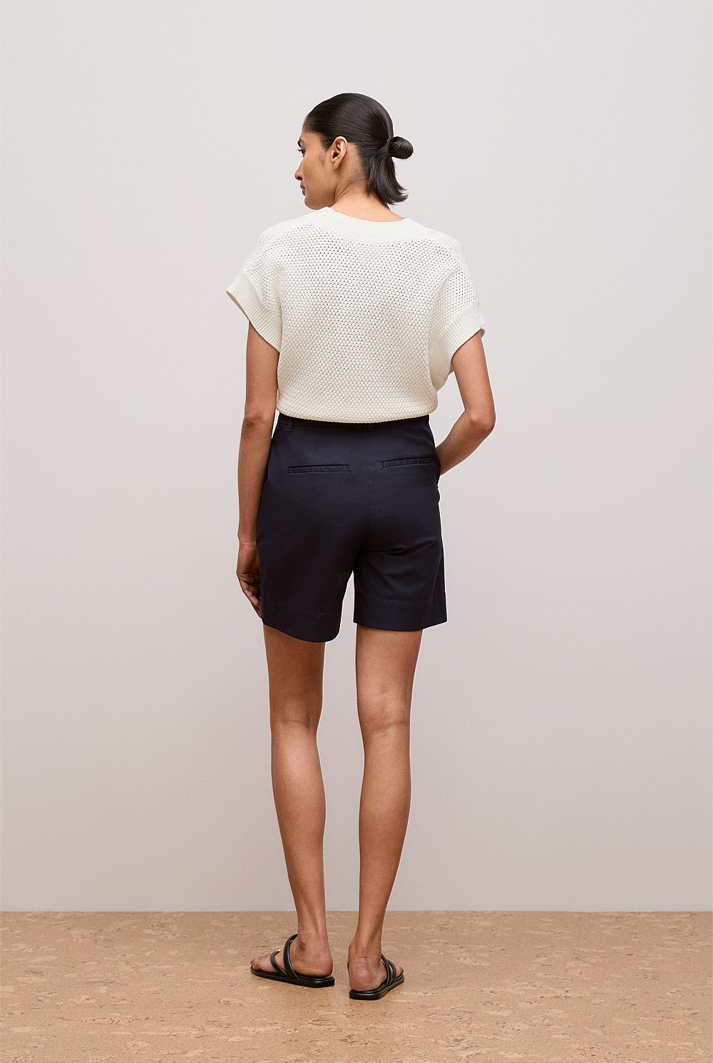 Stretch Cotton Tailored Short