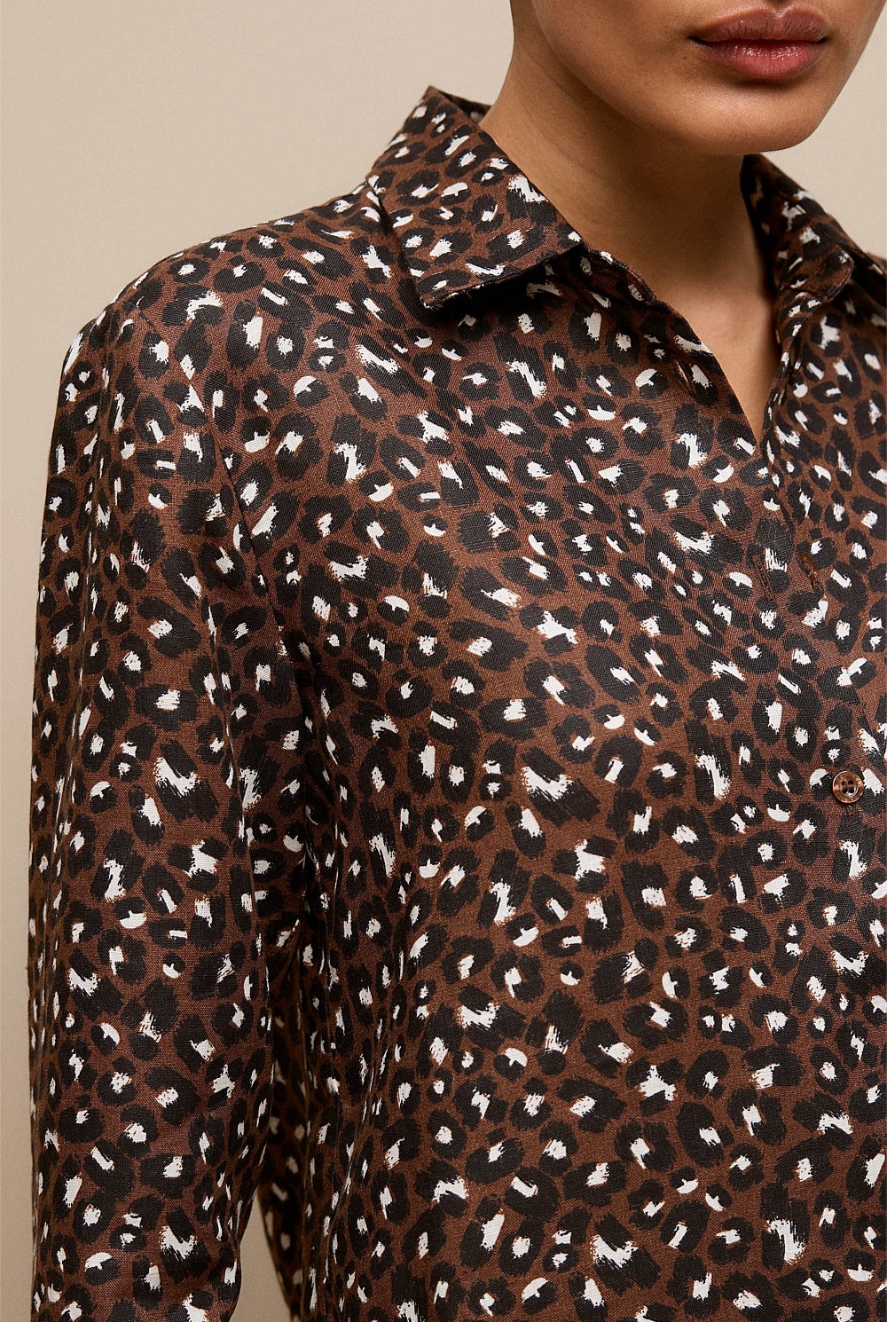Leopard Linen Shirt