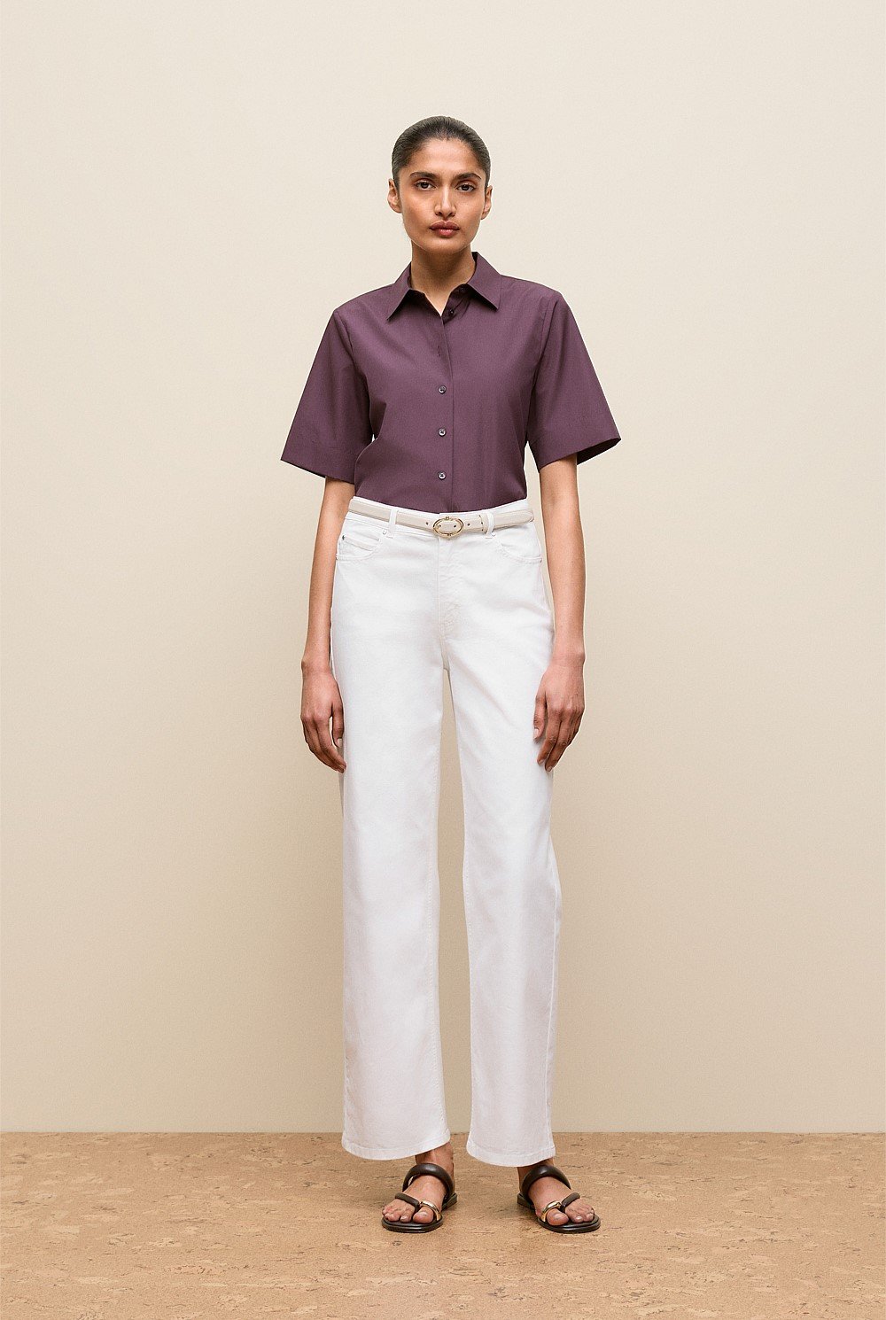 Cotton Poplin Short Sleeve Shirt
