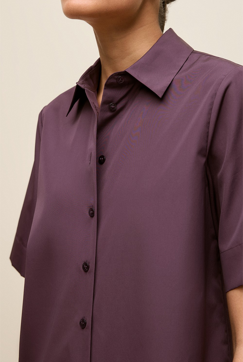 Cotton Poplin Short Sleeve Shirt