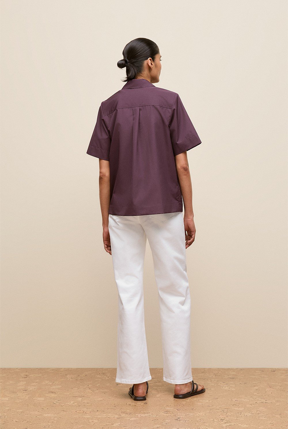 Cotton Poplin Short Sleeve Shirt