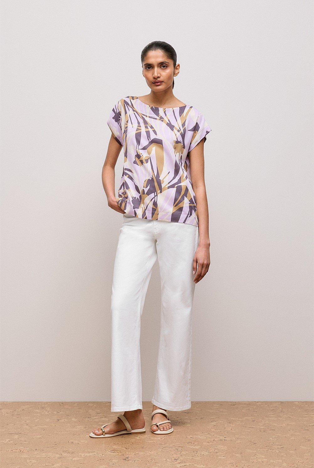 Shadow Leaf Woven Twill T-shirt