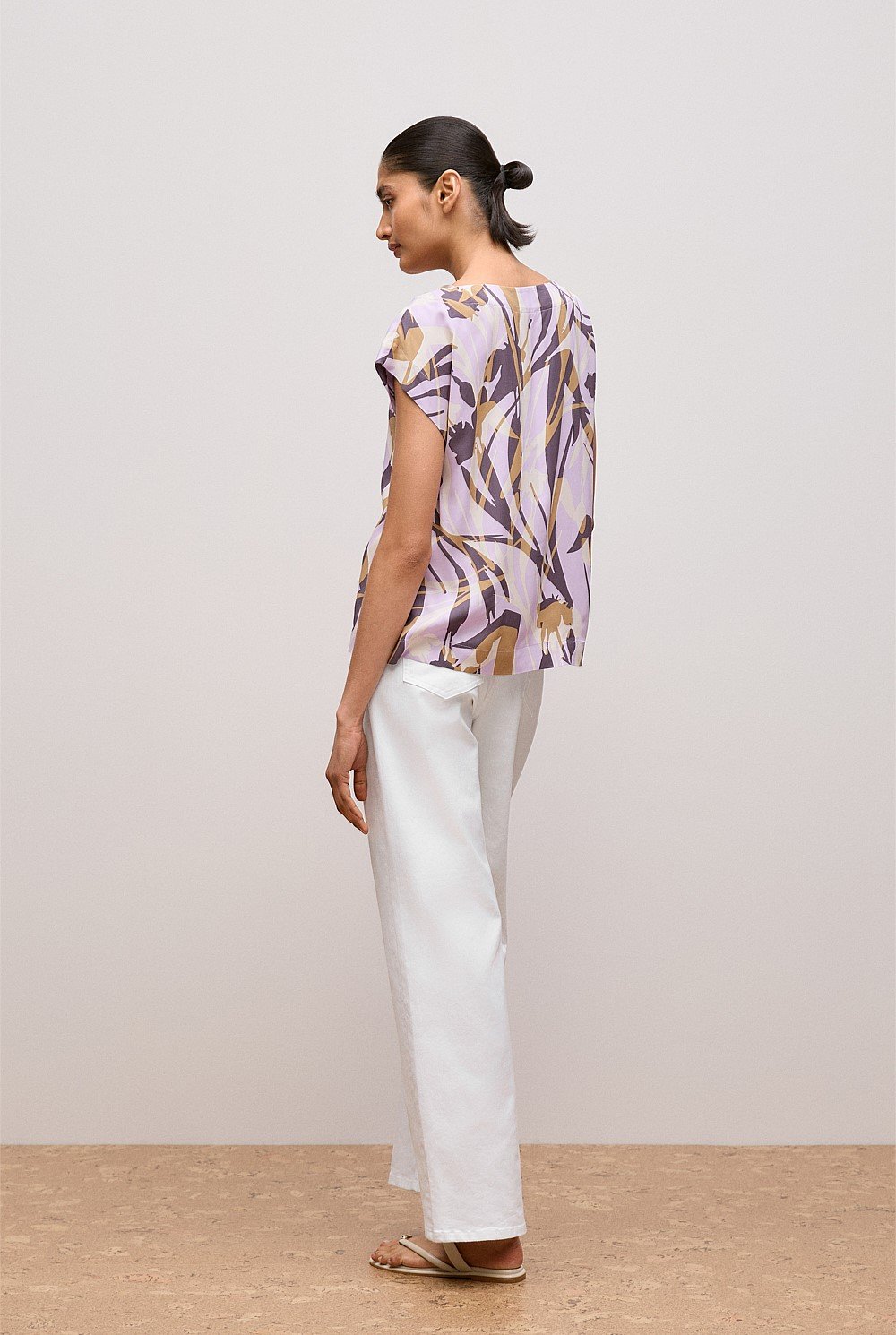 Shadow Leaf Woven Twill T-shirt