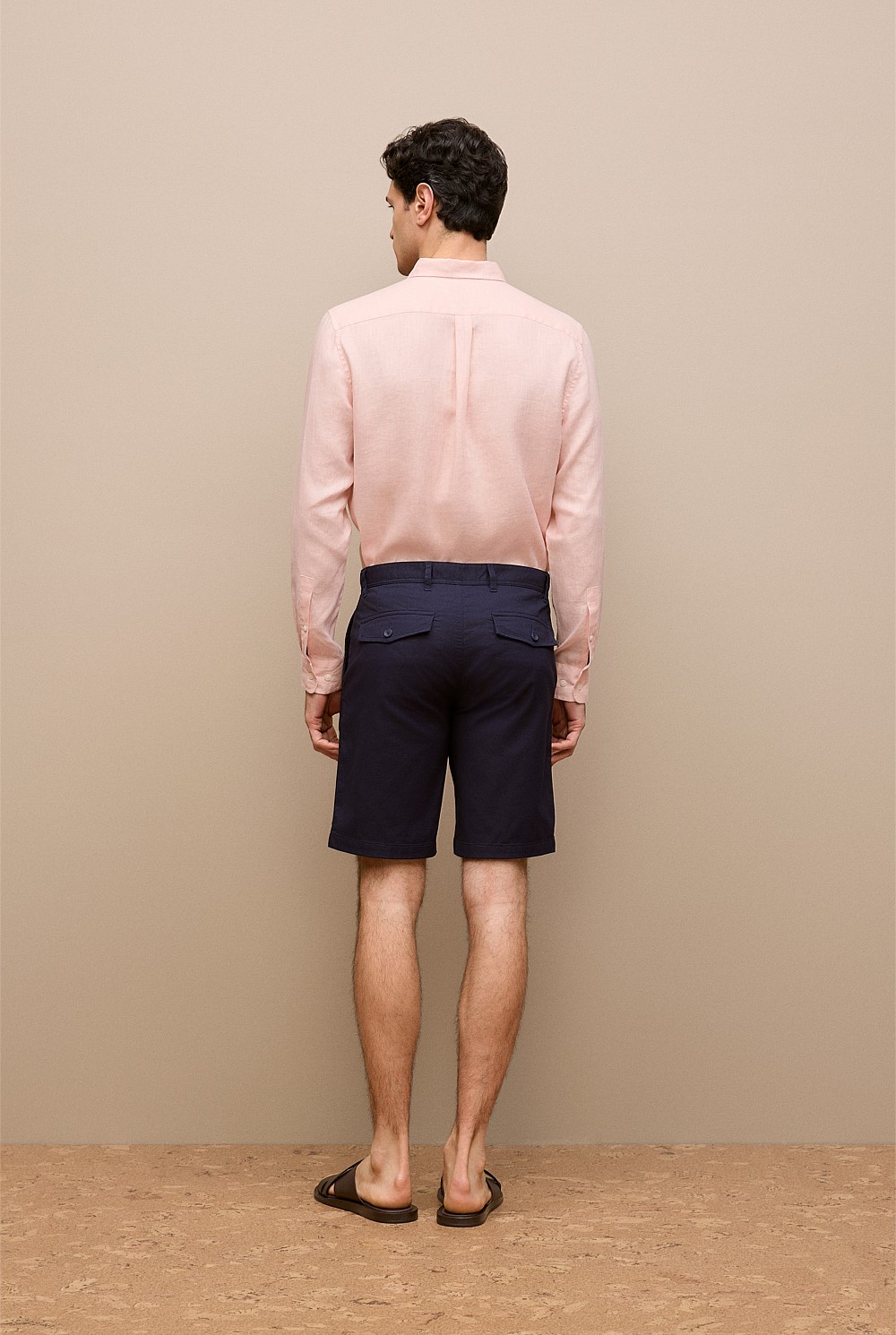 Stretch Cotton Dobby Longline Short