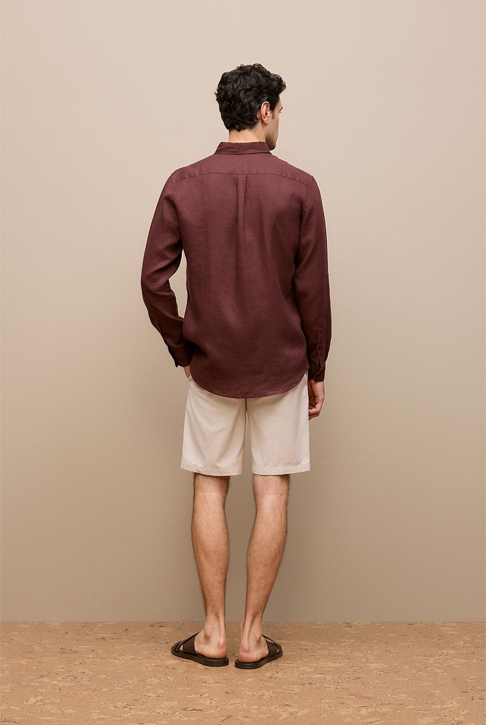 Regular Fit Linen Classic Long Sleeve Shirt
