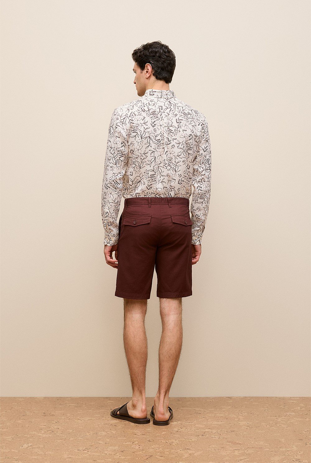 Stretch Cotton Dobby Longline Short
