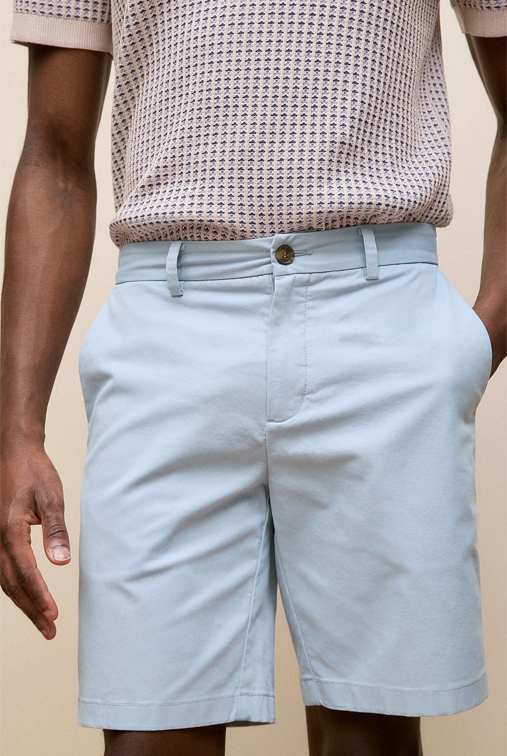 Stretch Cotton Twill Chino Short