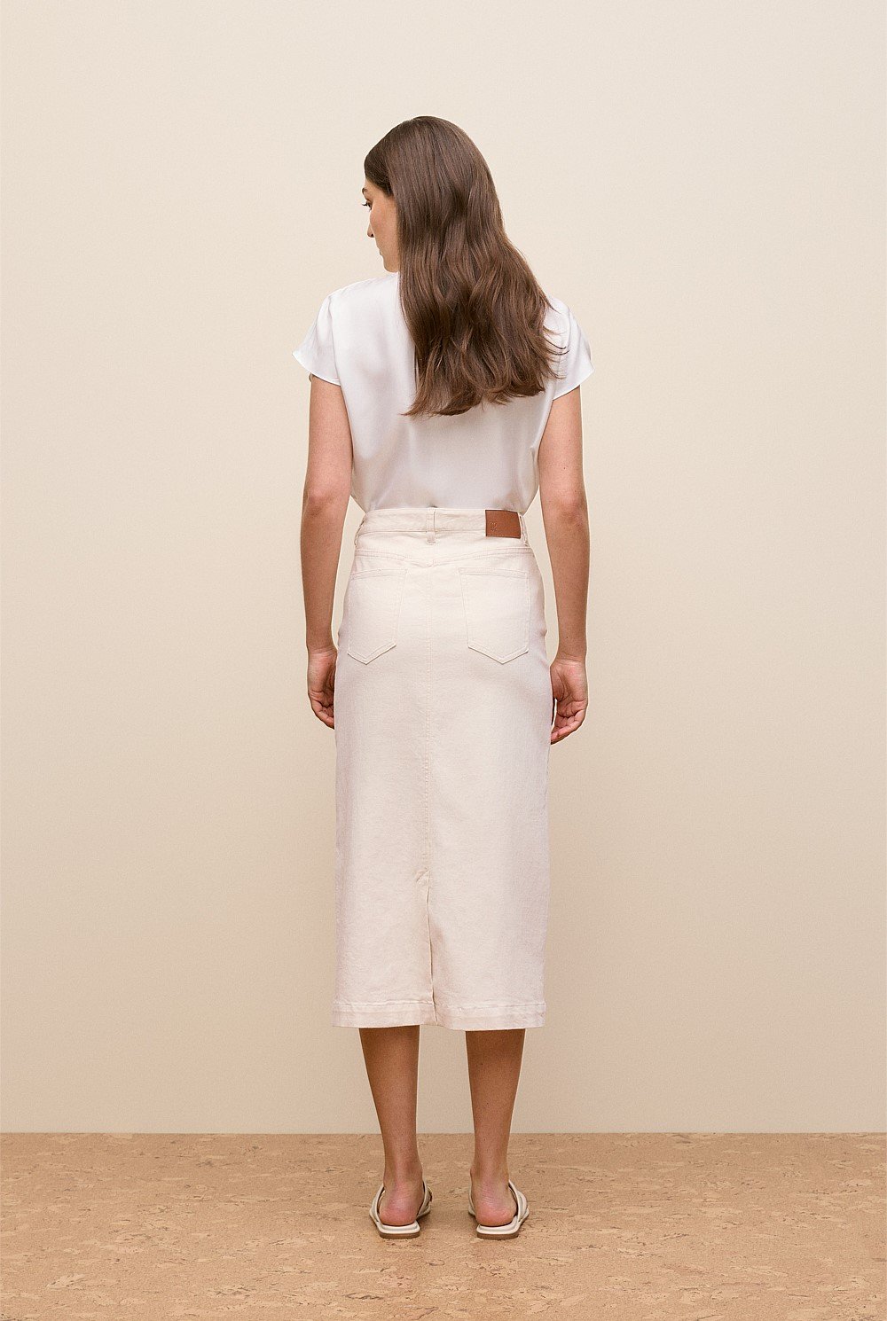 Longline Denim Skirt
