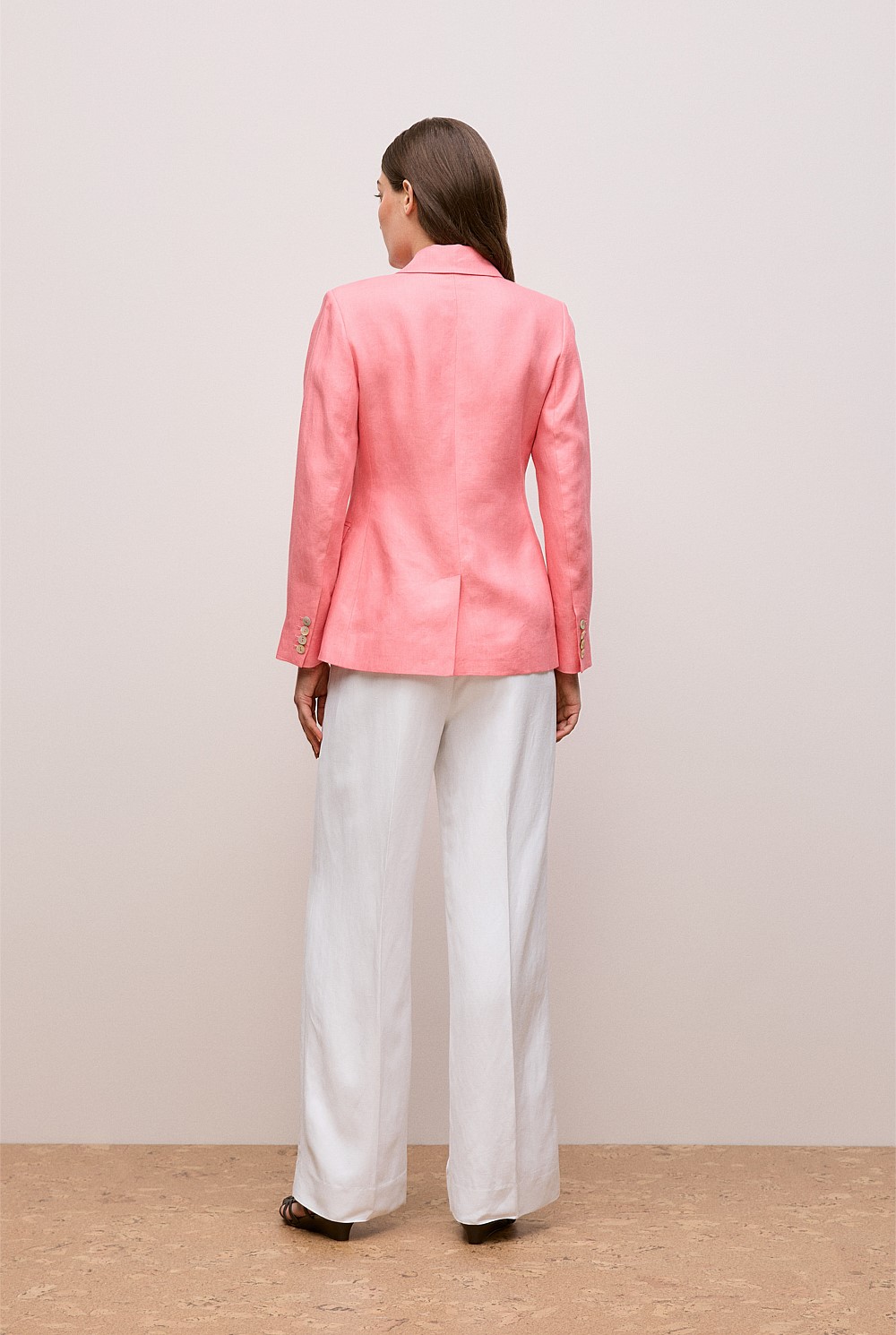 Linen Twill Single Breasted Blazer