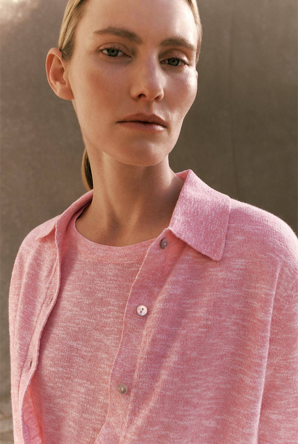 Linen Cotton Mouline Relaxed T-shirt