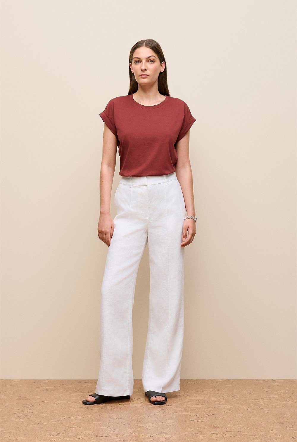 Australian Cotton Cuff Sleeve T-shirt